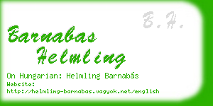barnabas helmling business card